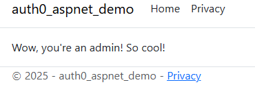 The Admin page in your ASP.NET application