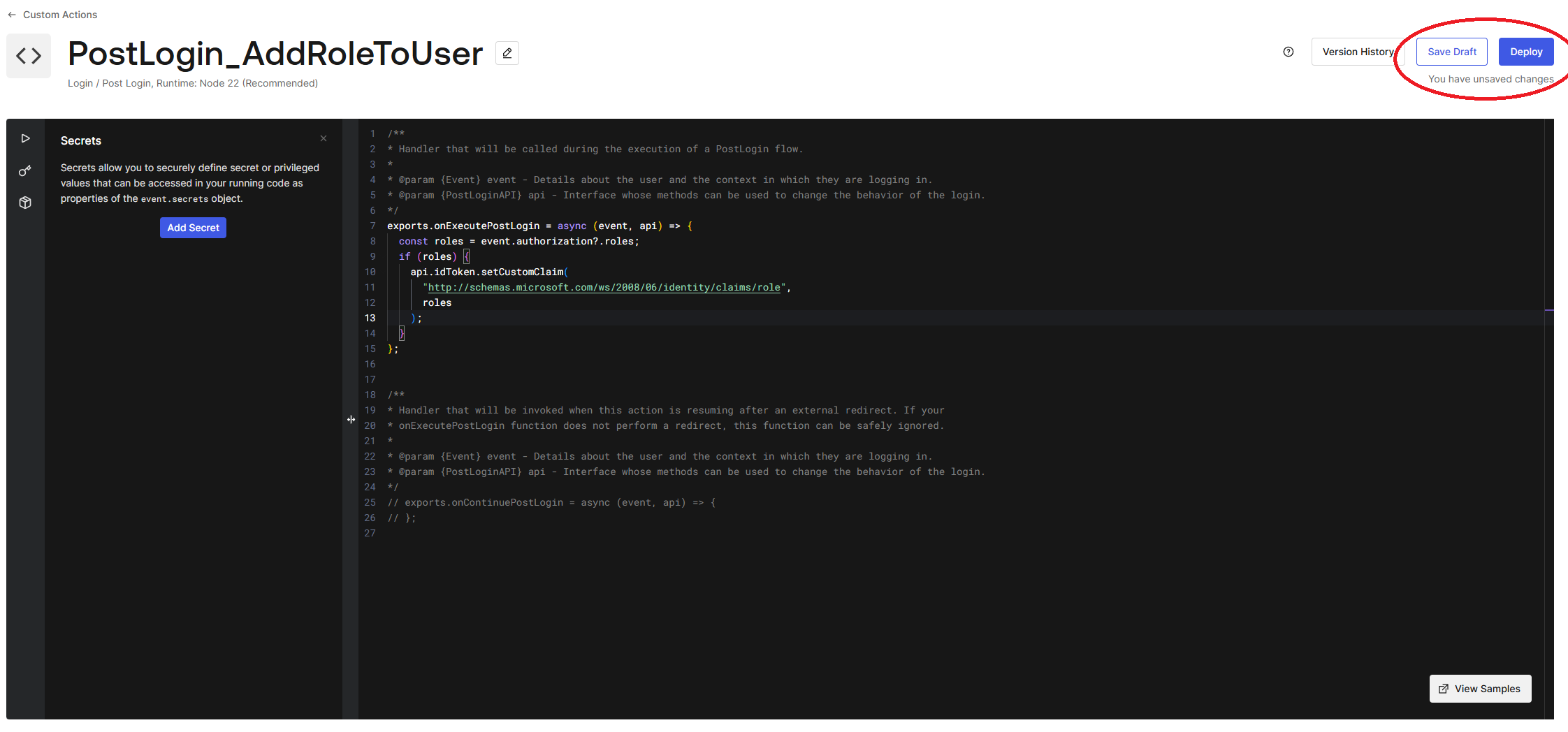 Deploy your Auth0 trigger