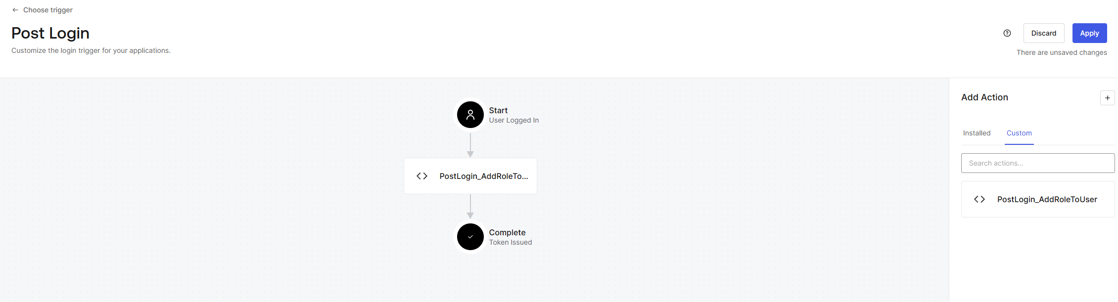 The post login flow in Auth0